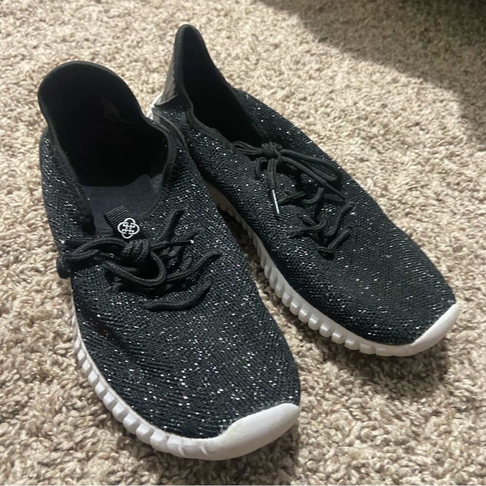 Black Sparkle Sneakers